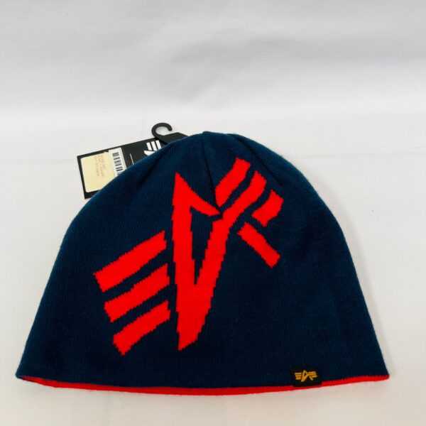 BEANIE A JAQUARD NAVY RED