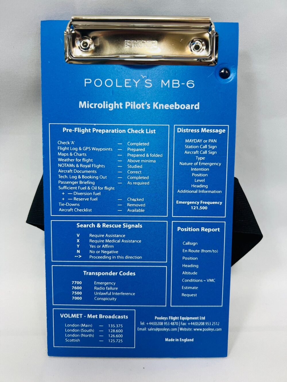 Pooleys Microlight Kneeboard