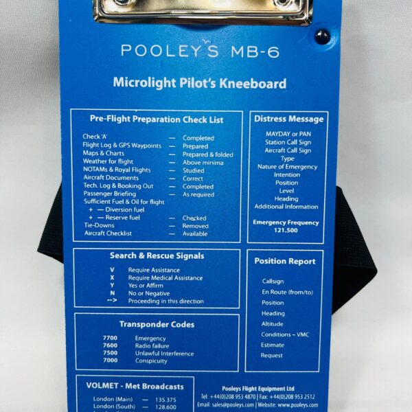 Pooleys Microlight Kneeboard